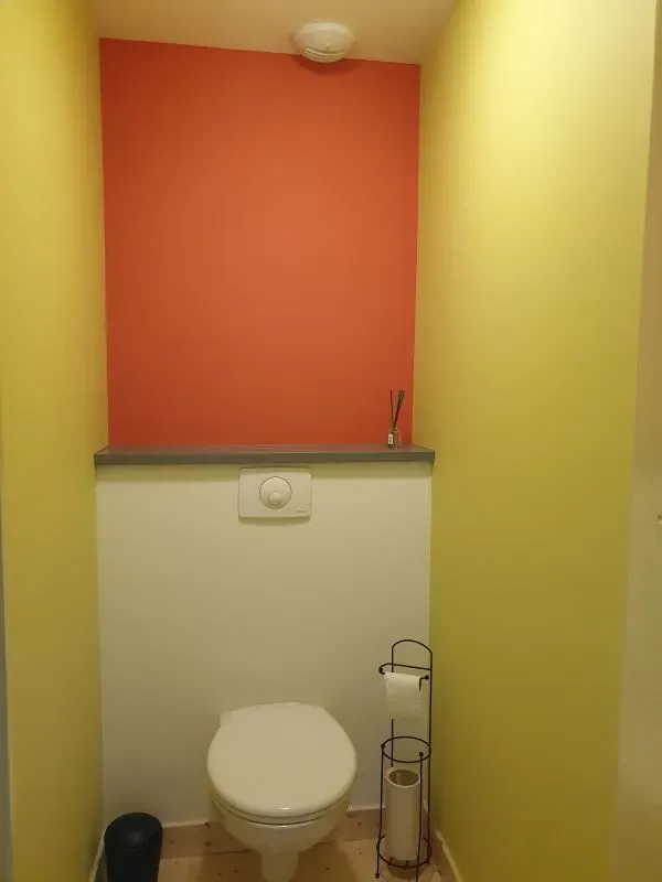 peinture wc orange jaune