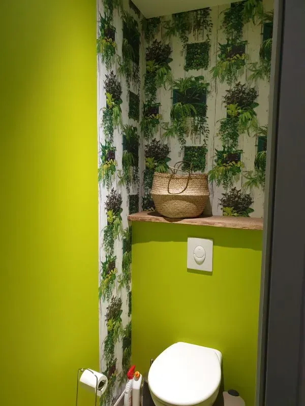 peinture wc papier peint plantes